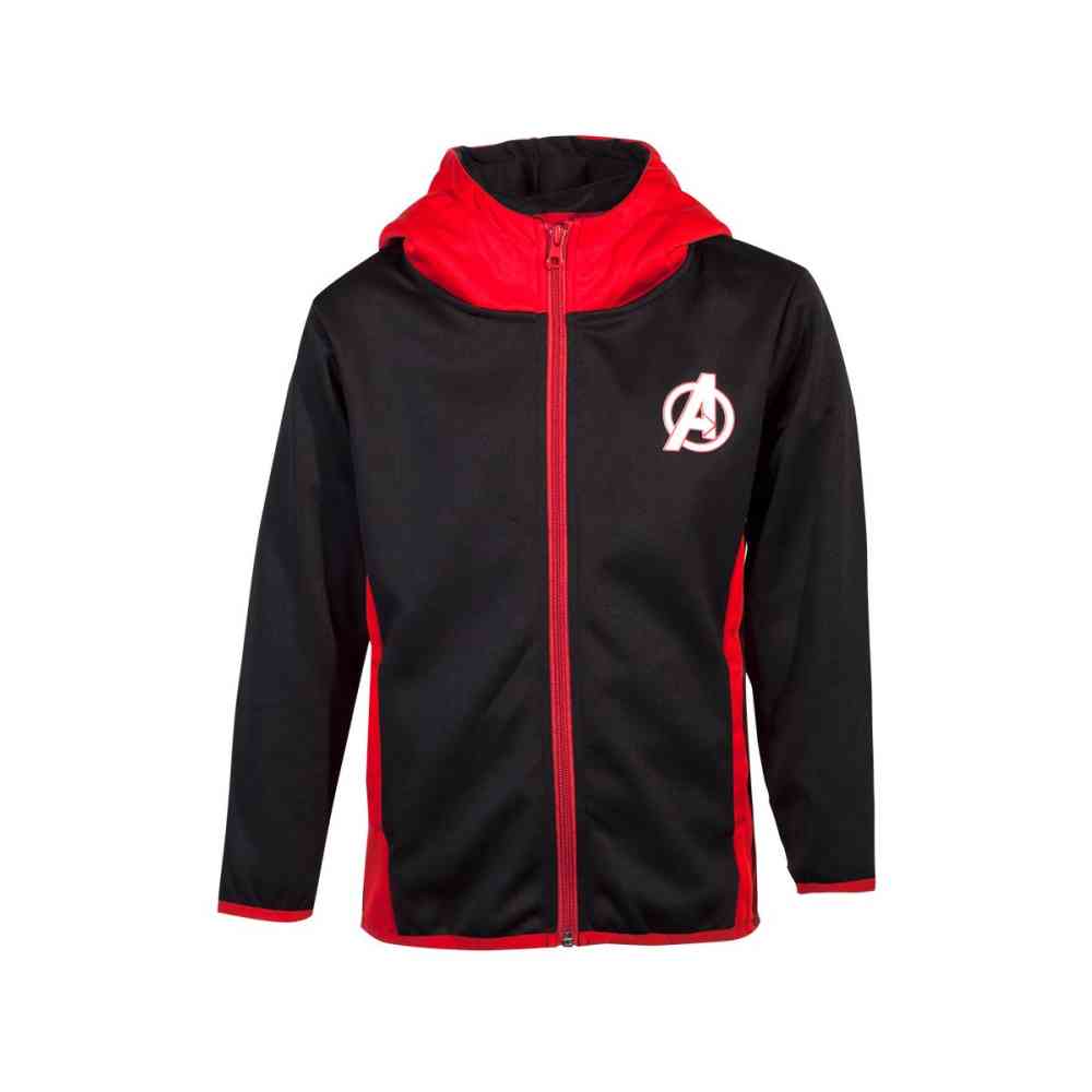 Marvel The Avengers - Kids Teq Vest Met Capuchon Kinderen - Zwart
